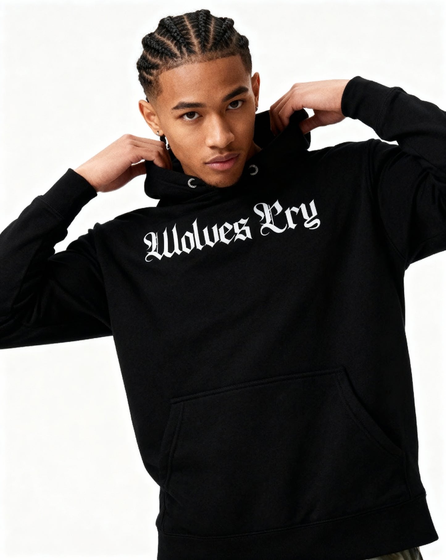 Everyday Spellout Hoodie — Black & White