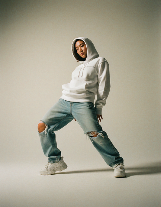 Organic White Hoodie