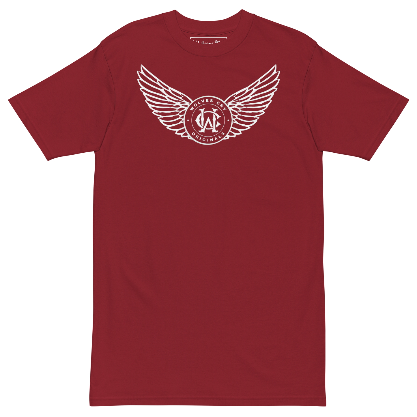 Burgundy heavyweight tee shirt