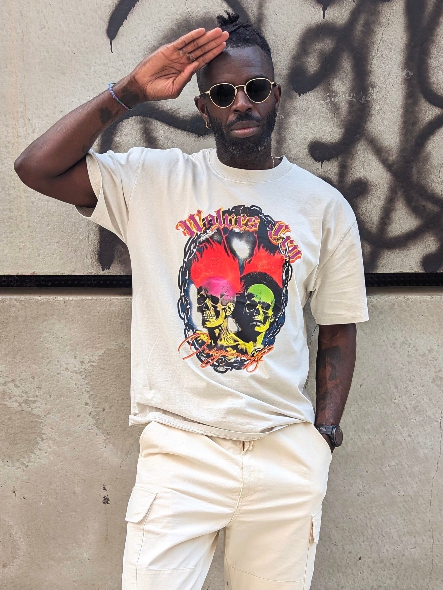 Oversized Megadeath Tee – Bone