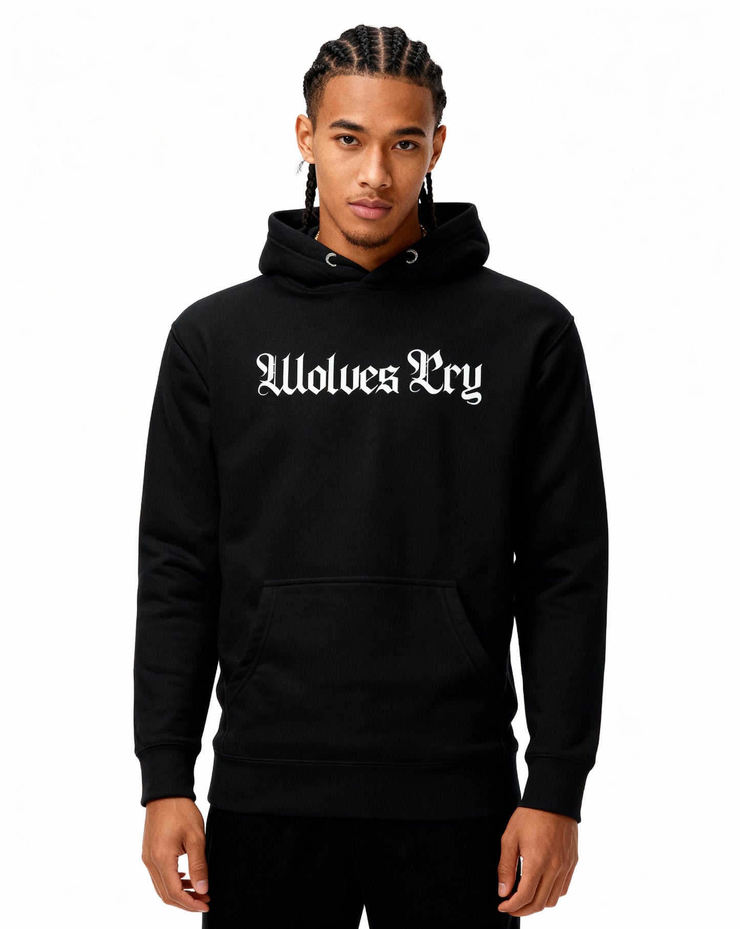 Everyday Spellout Hoodie — Black & White