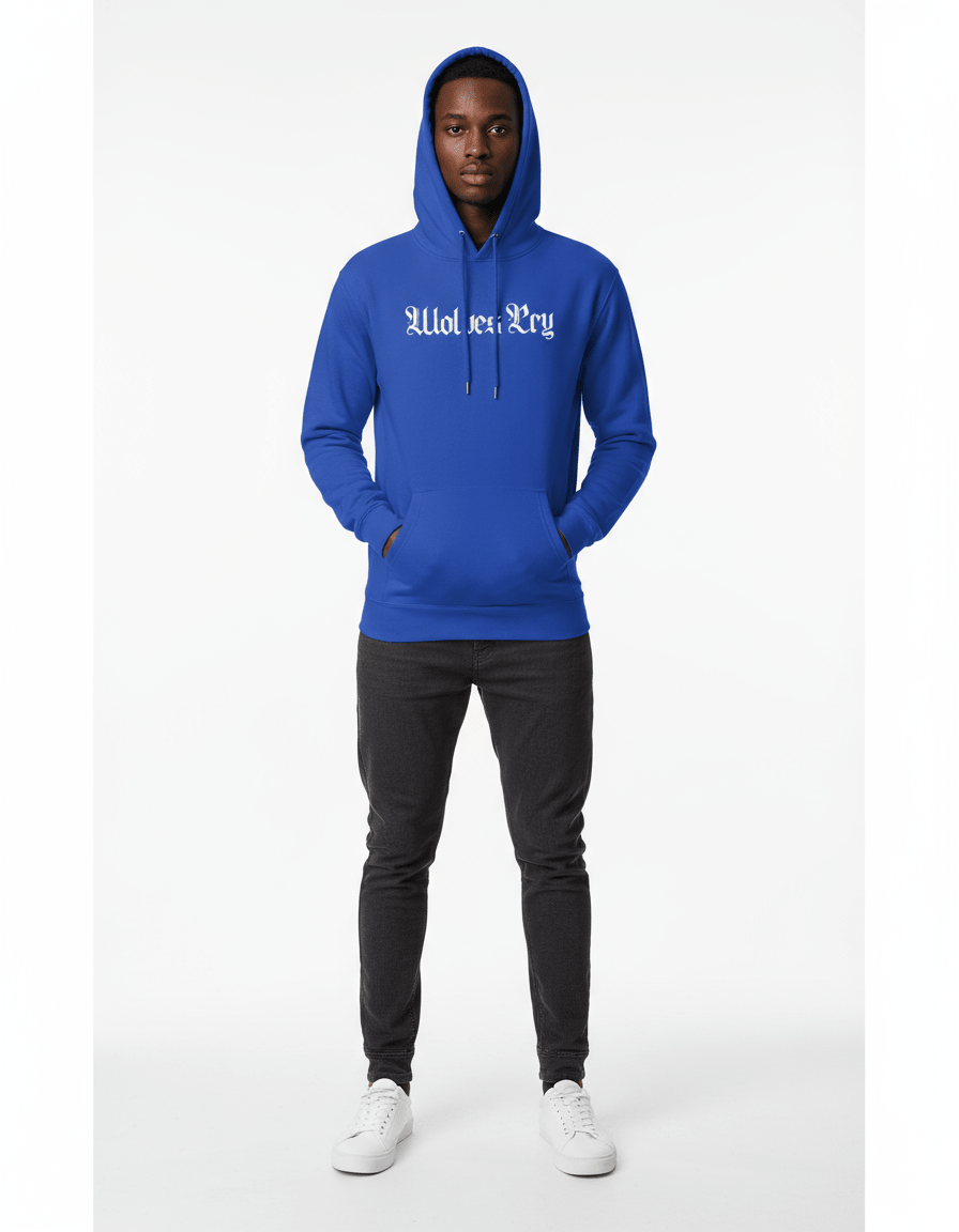 Everyday Spellout Hoodie — Royal Blue & White