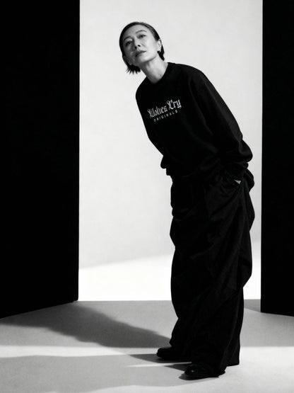 Embroidered Plain Jane- Black