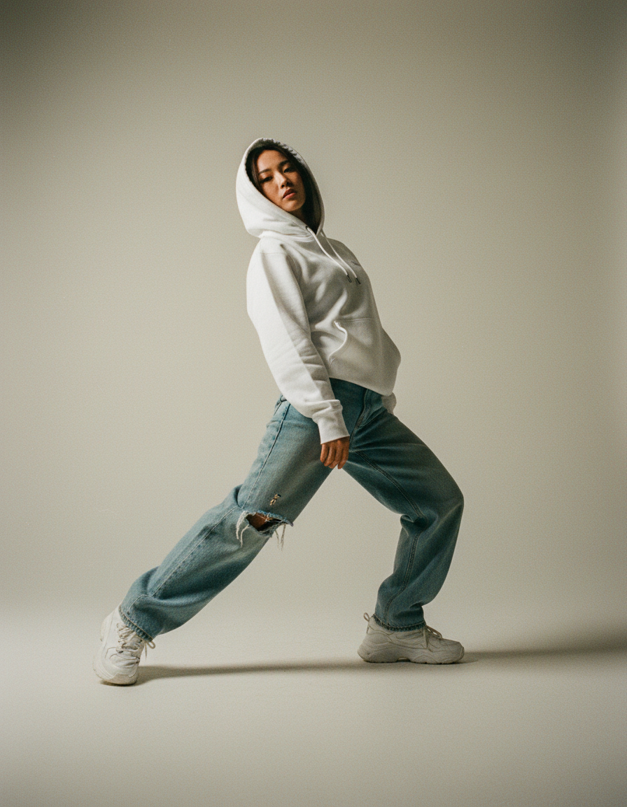 Organic White Hoodie