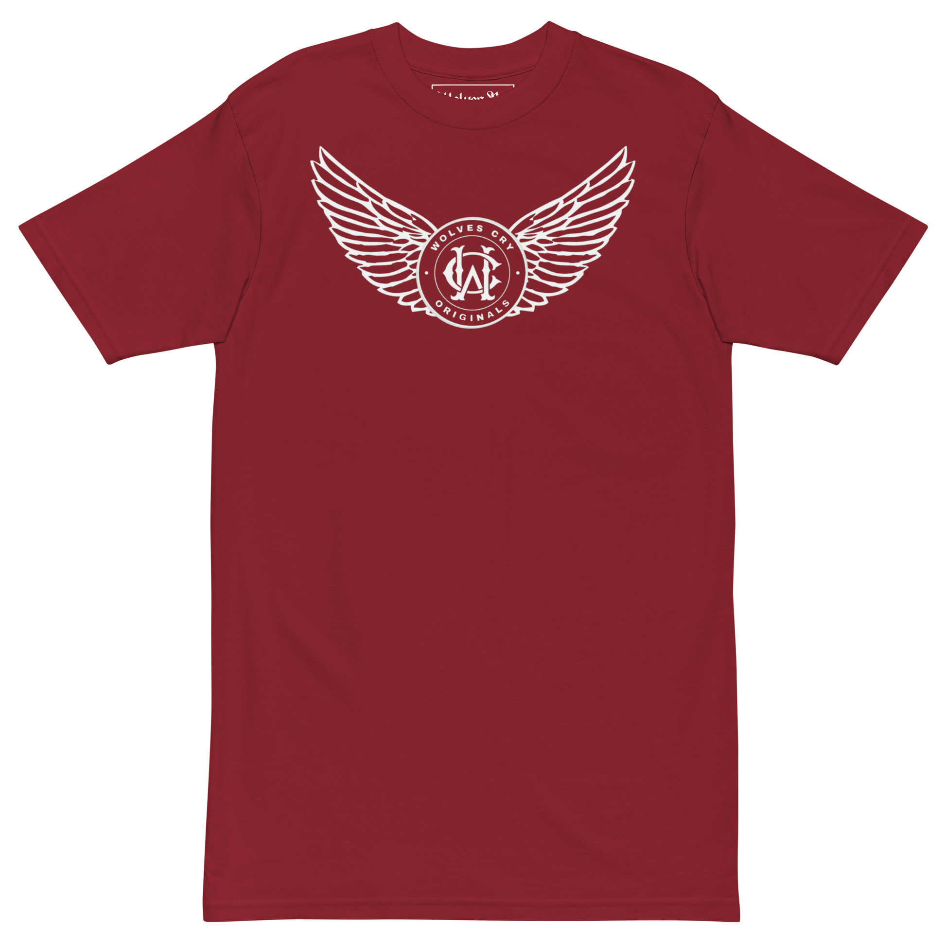Burgundy heavyweight tee shirt 